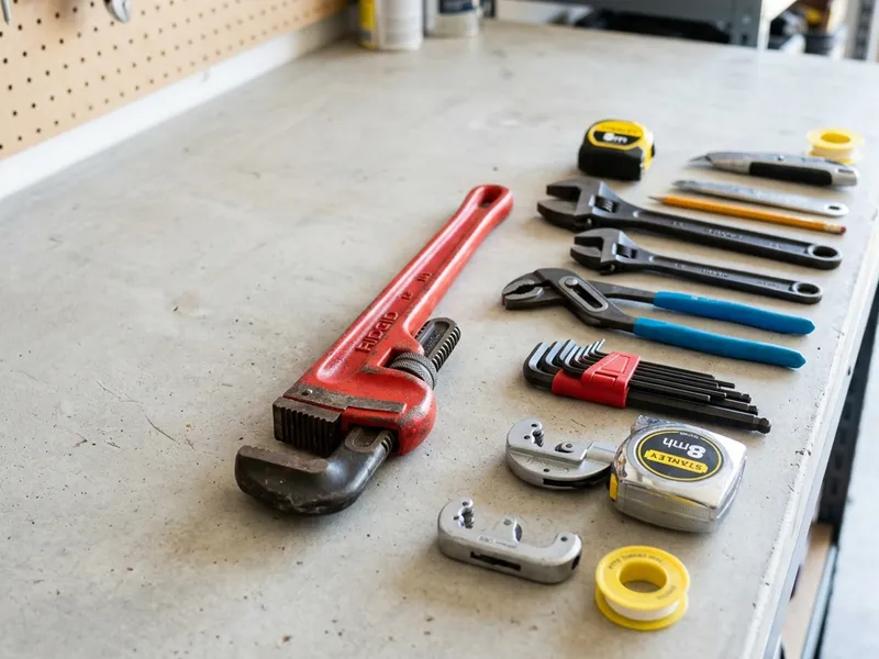 Professional plumbers in Highland, IL equipped with top-tier tools for residential and commercial plumbing services.